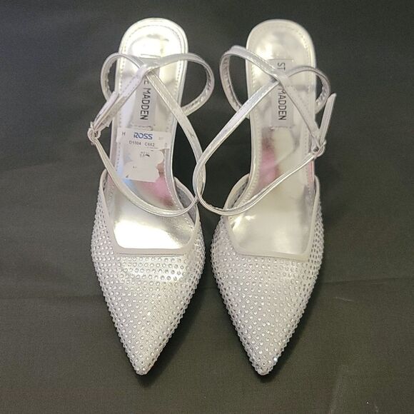 BRAND NEW STEVE MADDEN WOMEN'S RHINESTONE HEEL PUMP - Picture 2 of 15